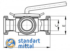 Кран поворотный со струей и сеткой ВН 52-60-4 (ИТШЛ.491711.006) 15х6