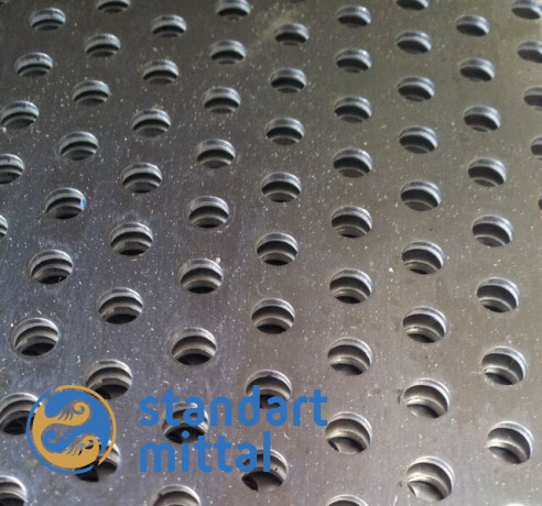 Лист нержавеющий перфорированный Qv 0,35х1200х1500 мм 8х5 мм 12Х13 в Астане и по всему Казахстану