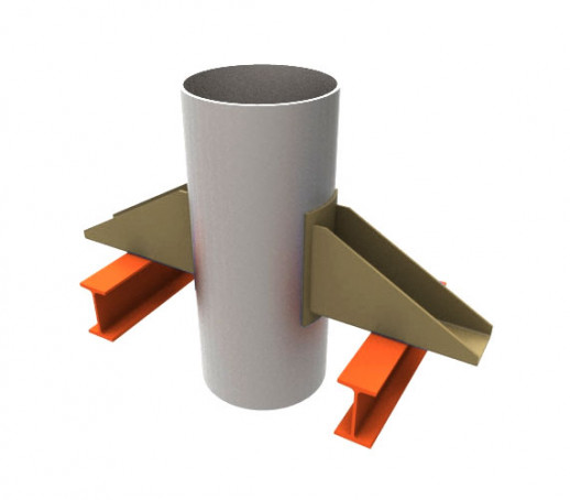 Опора вертикальных трубопроводов 75x1,05 ОВ ОСТ 36-17-85 в Астане и по всему Казахстану в Астане и по всему Казахстану