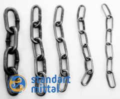 Цепь сварная круглозвенная 3 мм Б-2 ТУ 3148-00198474340-2007 сталь 45 калиброванная с буртиком