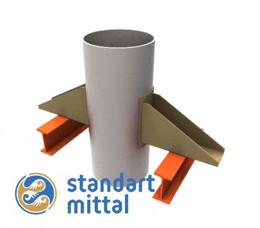 Опора вертикальных трубопроводов 159x1,8 ВП ОСТ 36-146-88 в Астане и по всему Казахстану в Астане и по всему Казахстану