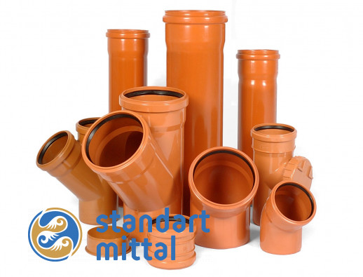 Труба канализационная оранжевая д110х500 для наружных работ в Астане и по всему Казахстану в Астане и по всему Казахстану