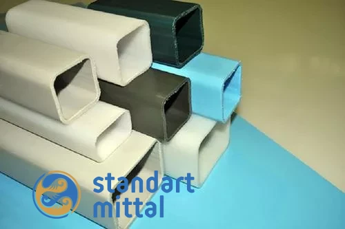 Труба полипропиленовая квадратная 50х70х5000 мм ГОСТ Р 52134-2003 цвет - синий в Астане и по всему Казахстану в Астане и по всему Казахстану