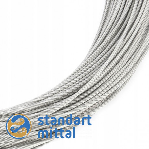 Стальной канат (трос) тройной свивки ЛК-Р 2,8 мм в Астане и по всему Казахстану в Астане и по всему Казахстану